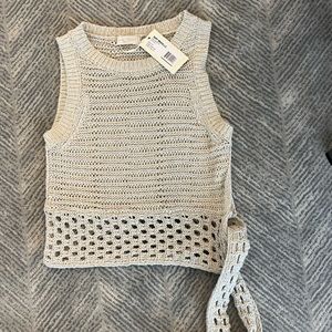 Ramy Brook crochet top, color natural, NWT XS